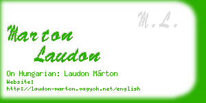 marton laudon business card